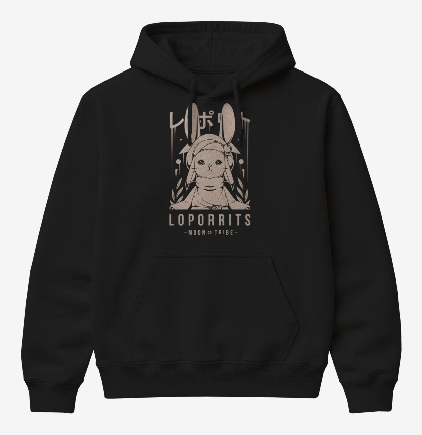 Poleron Canguro básico Negro de Loporrits