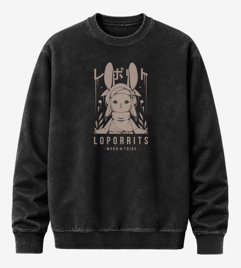 Poleron Polo Acid Wash Negro de Loporrits