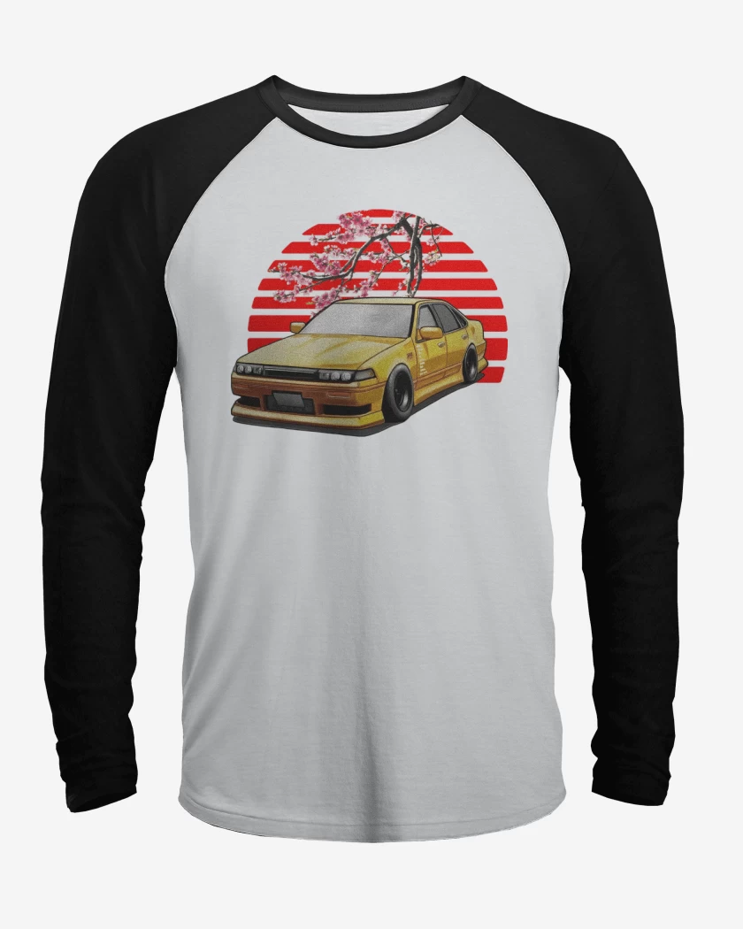 Polera Raglan Blanco / Negro de Cefiro