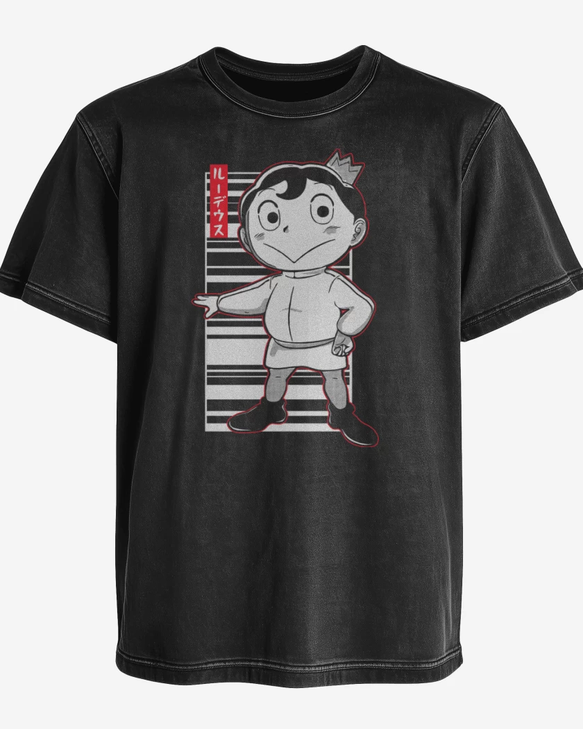 Polera desgastada Negro de Bojji 02
