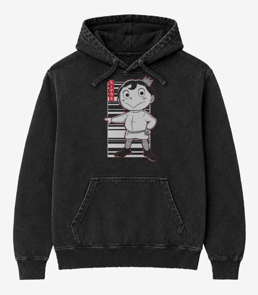 Poleron Canguro Acid Wash Negro de Bojji 02