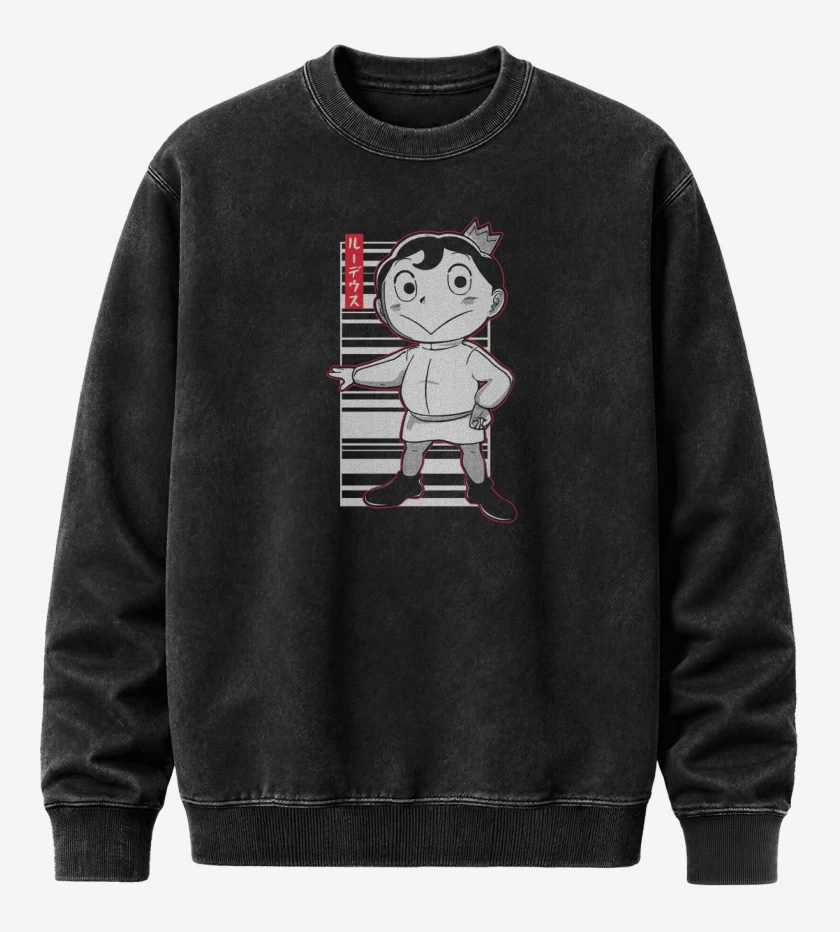 Poleron Polo Acid Wash Negro de Bojji 02