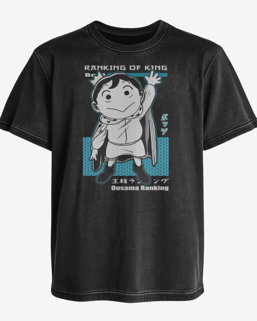 Polera desgastada Negro de Bojji 03