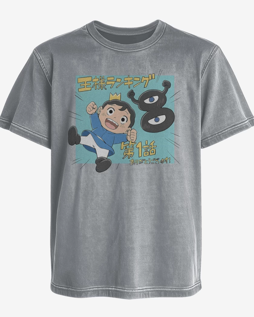 Polera desgastada Gris Melange de Ranking of Kings