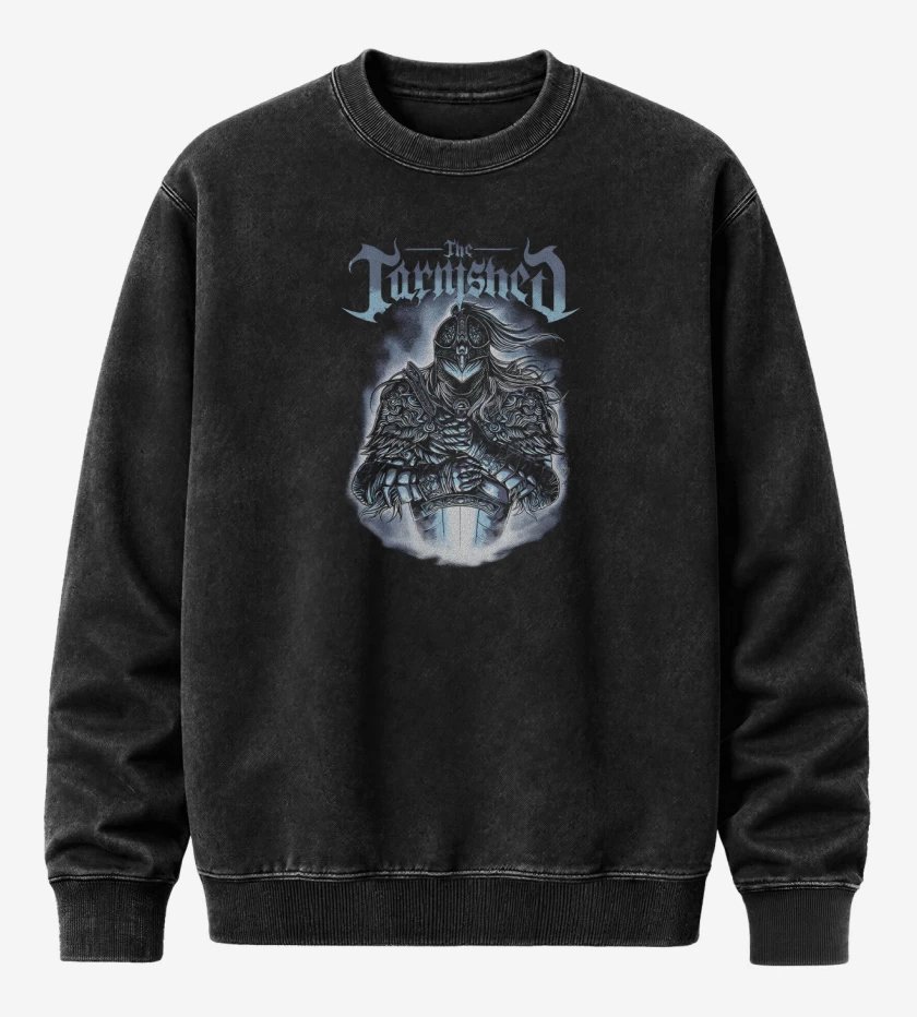 Poleron Polo Acid Wash Negro de The Tarnished 