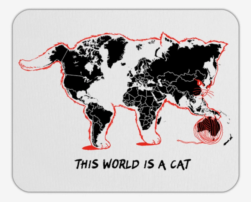 Mousepad El Mundo es un Gato