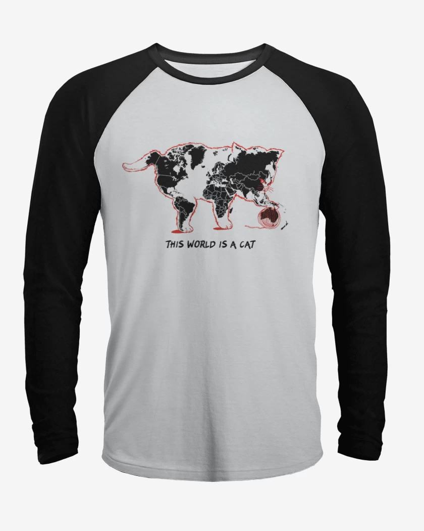 Polera Raglan El Mundo es un Gato