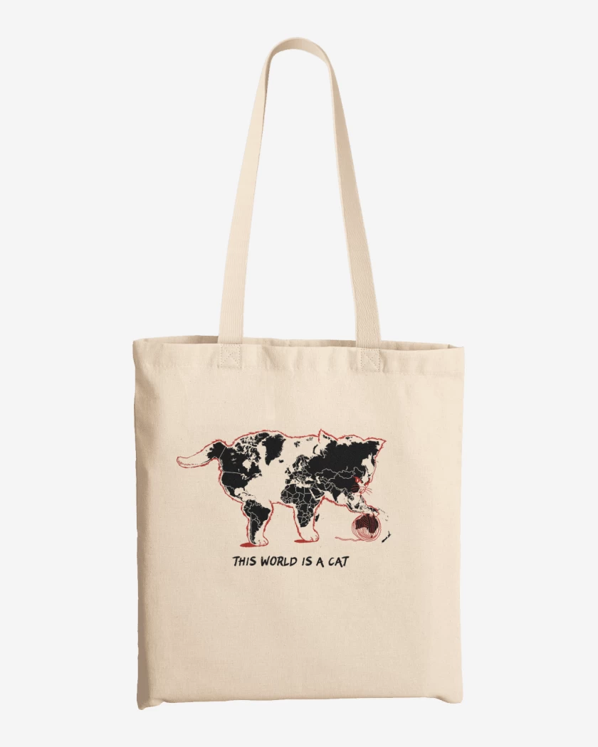 Totebag El Mundo es un Gato