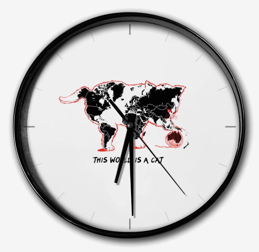 Reloj Blanco de El Mundo es un Gato