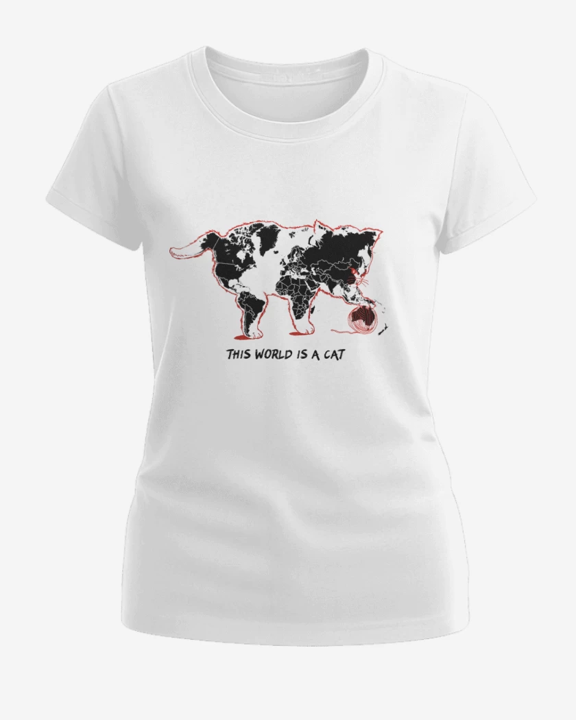 Polera de Mujer Blanco de El Mundo es un Gato