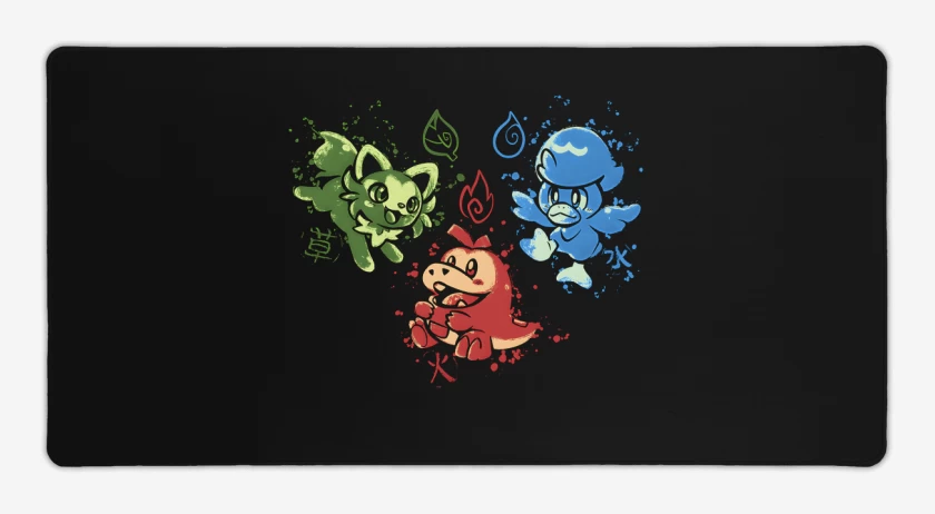 Mouse pad Gamer Negro de Nuevos Amigos