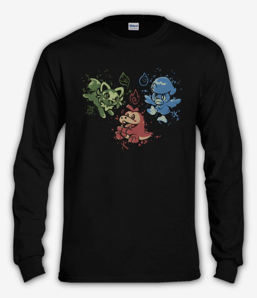 Polera manga larga Negro de Nuevos Amigos