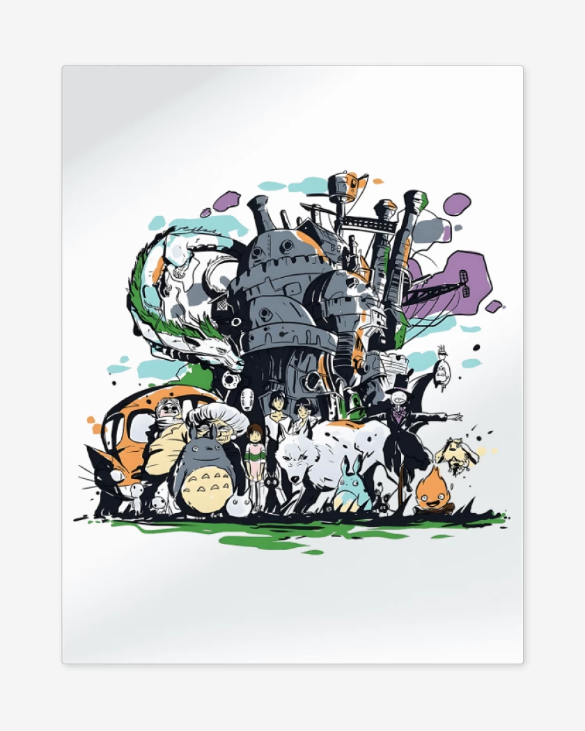 Print metalico Blanco de Miyazakiverse