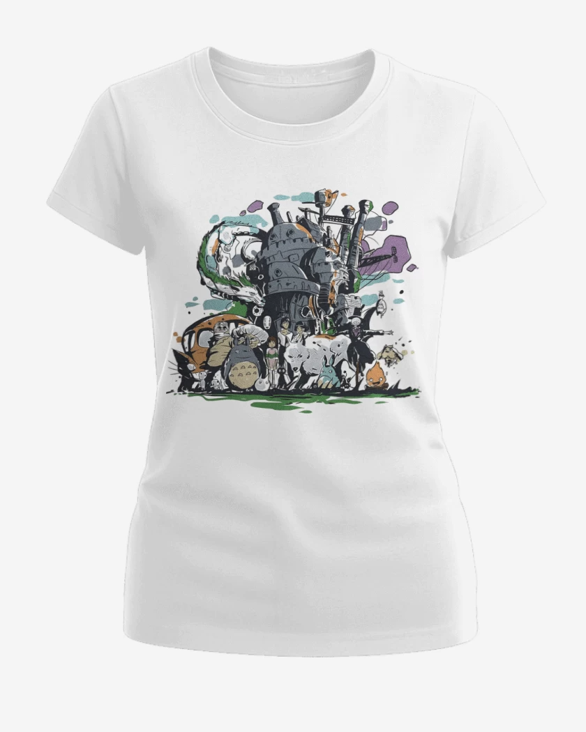 Polera de Mujer Blanco de Miyazakiverse
