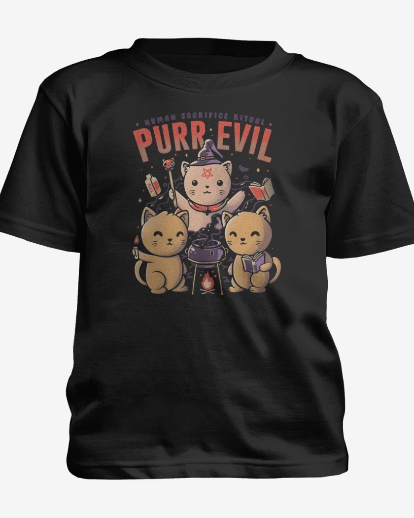 Polera de niño Negro de Purr Evil