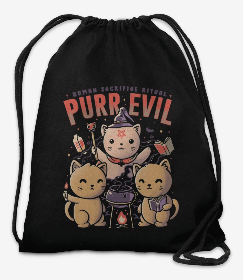 Mochila Negro de Purr Evil