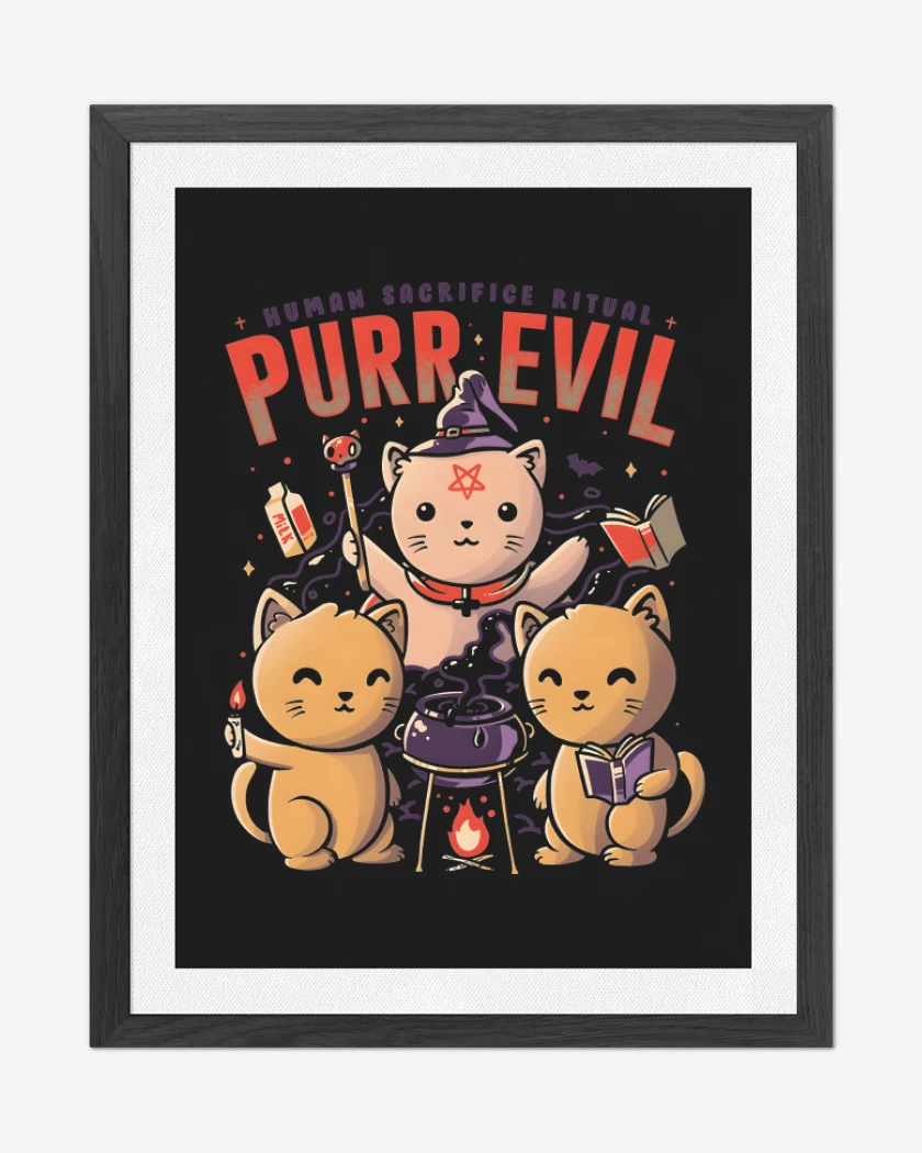 Cuadro decorativo Negro de Purr Evil