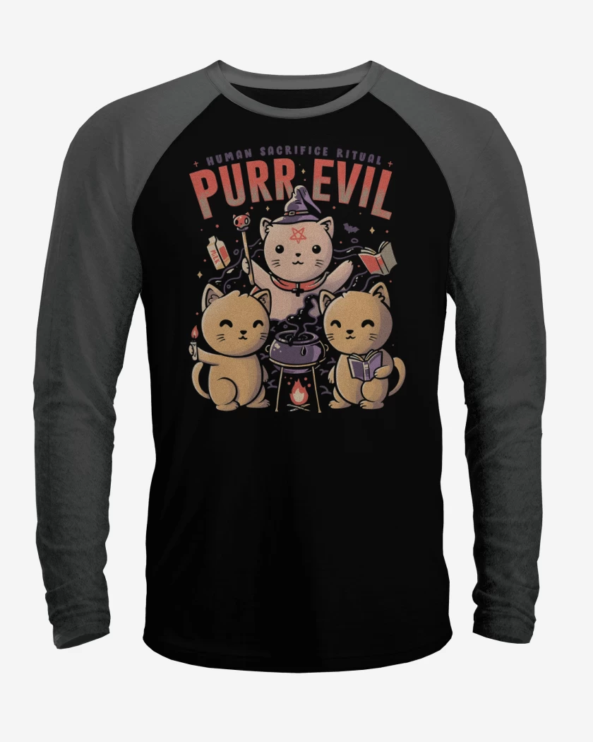 Polera Raglan Purr Evil