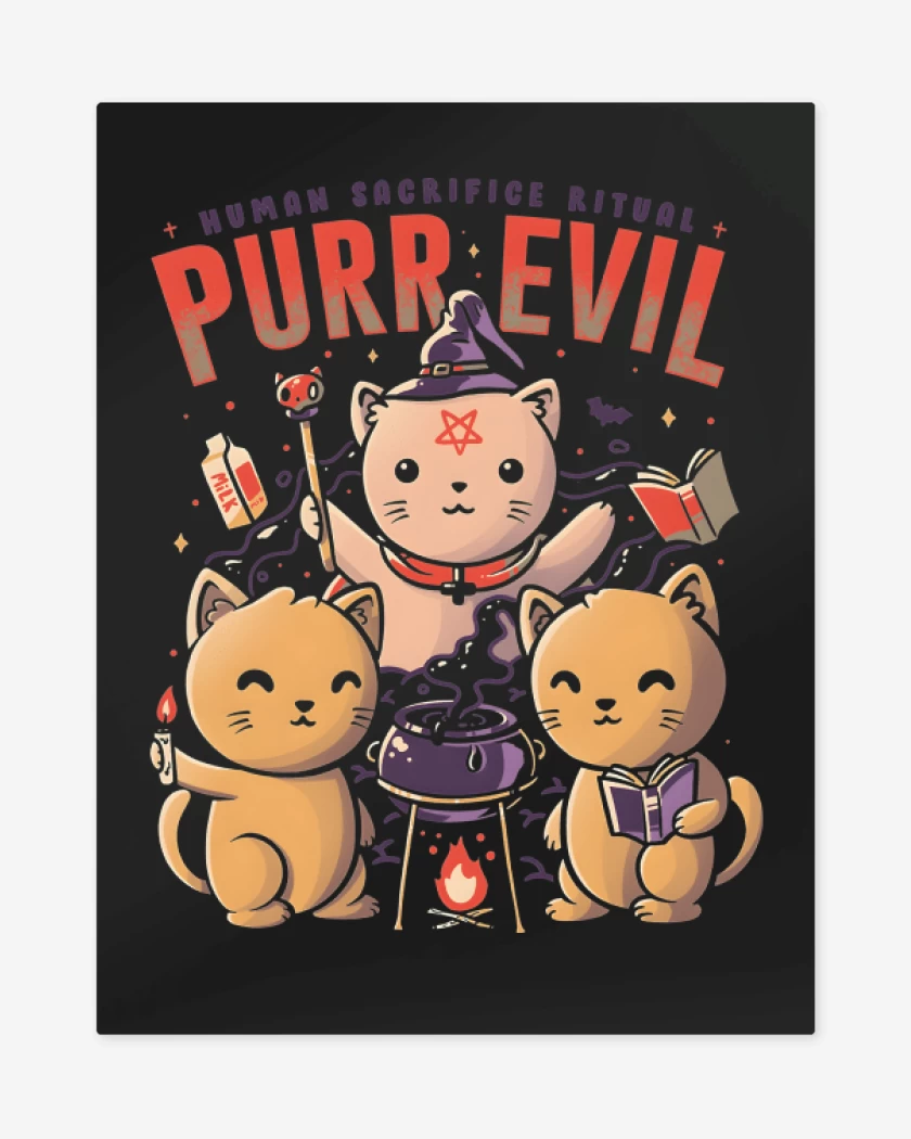 Print metalico Negro de Purr Evil