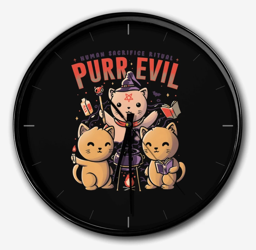 Reloj Negro de Purr Evil
