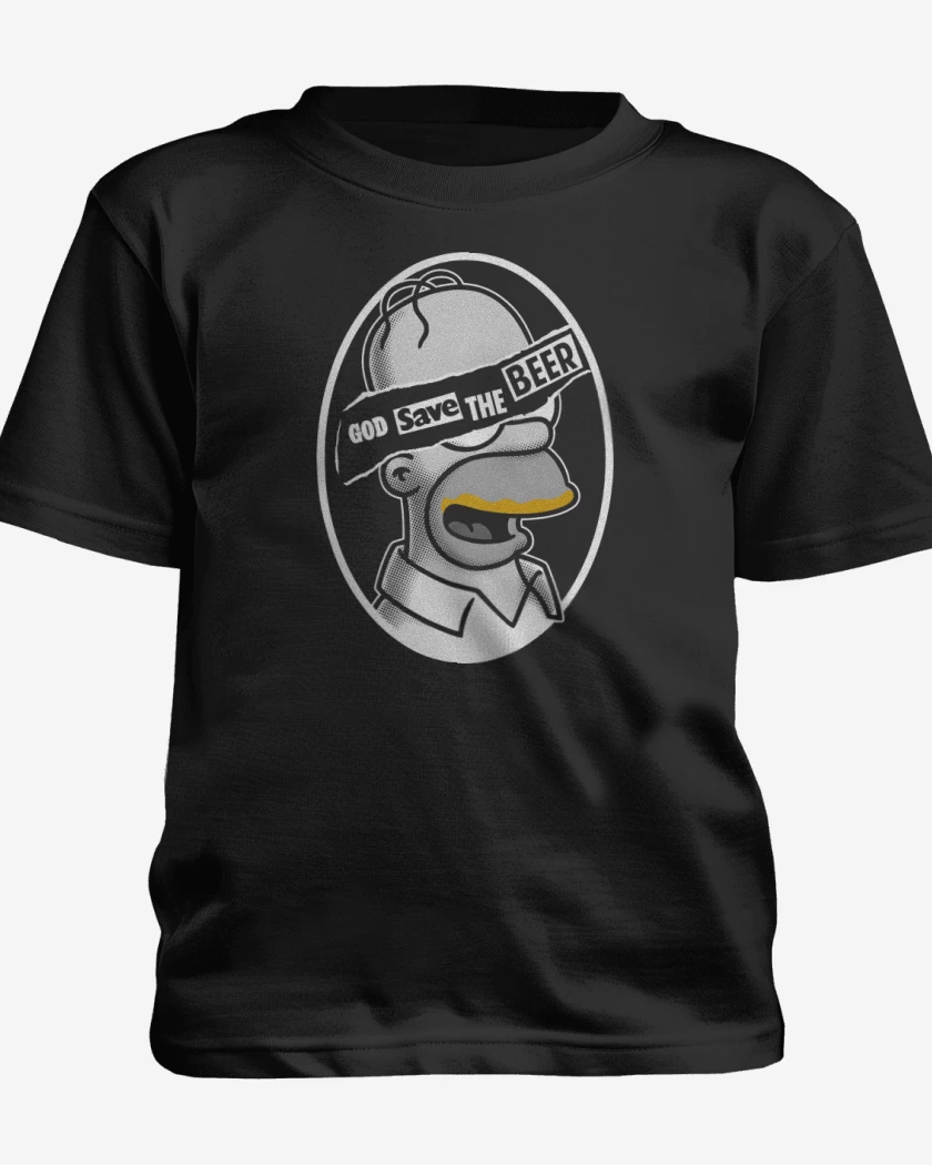 Polera de niño Negro de Dios Salve la Chela