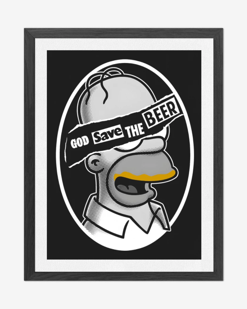 Cuadro decorativo Negro de Dios Salve la Chela
