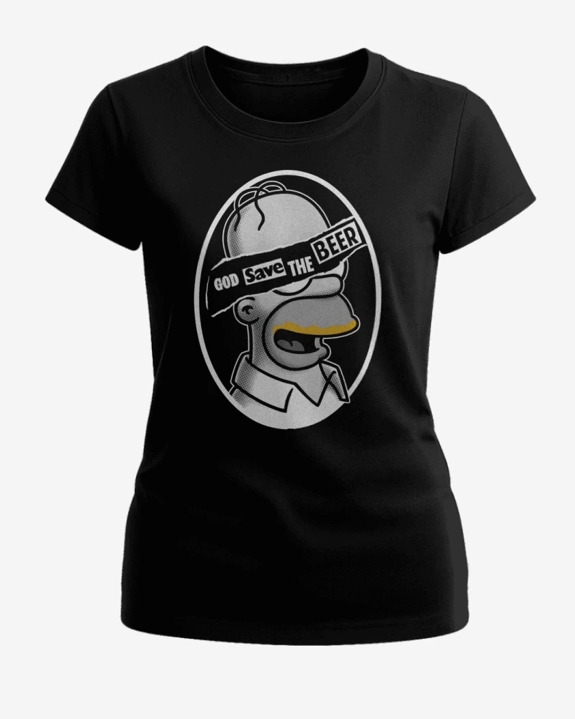 Polera de Mujer Negro de Dios Salve la Chela