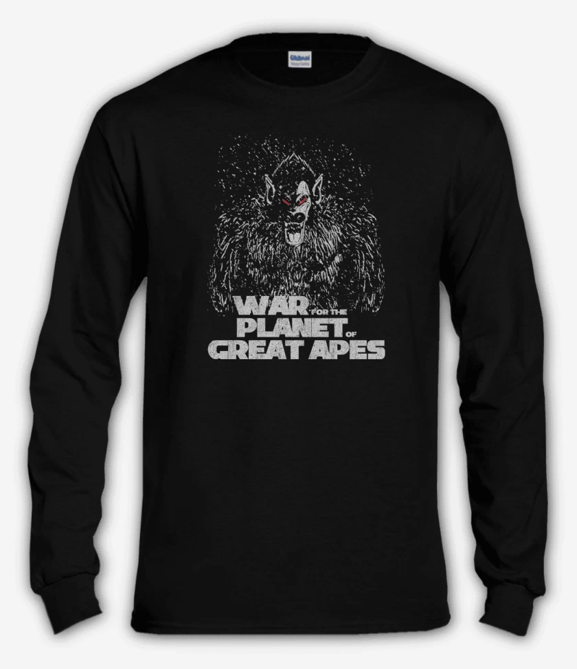 Polera manga larga Negro de War for the Planet of Great Apes