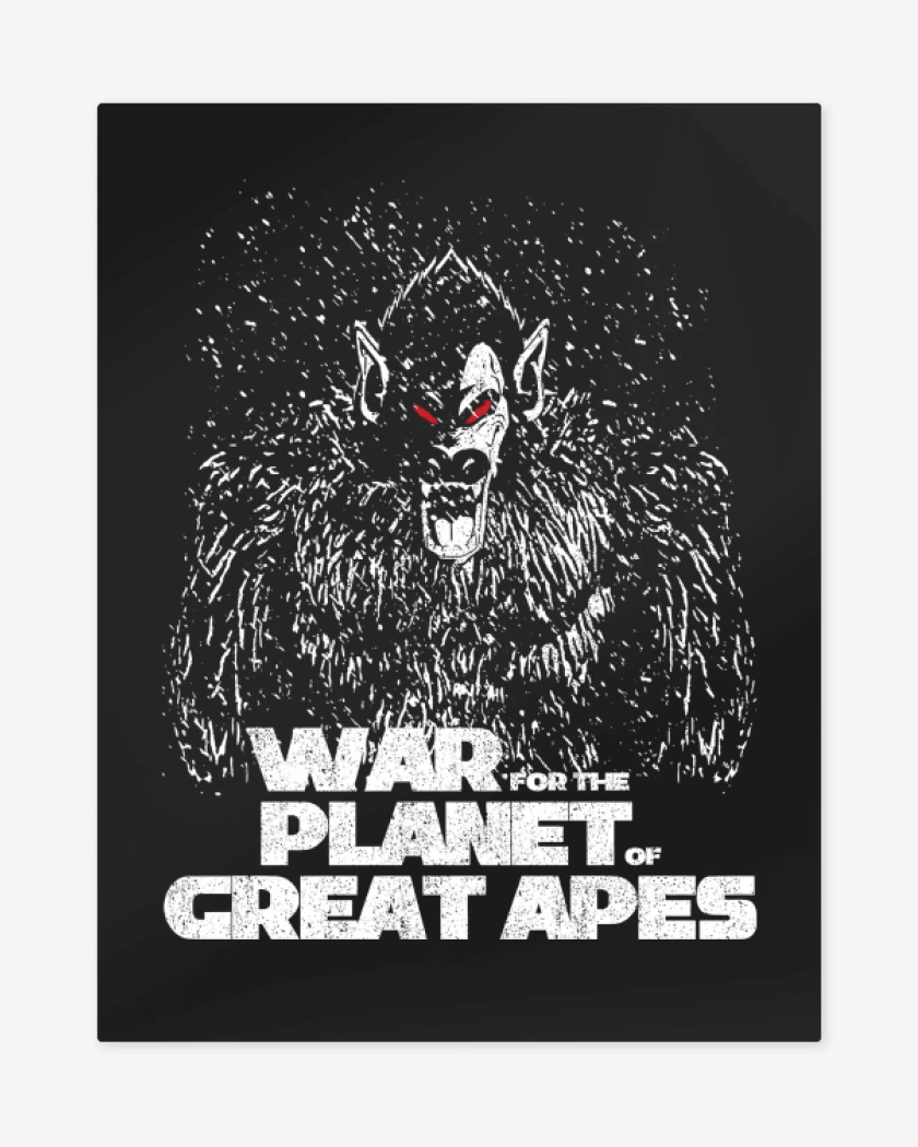 Print metalico Negro de War for the Planet of Great Apes