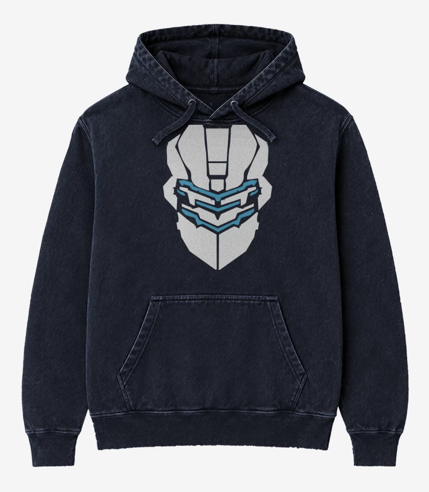 Poleron Canguro Acid Wash Azul Marino de Helmet Space