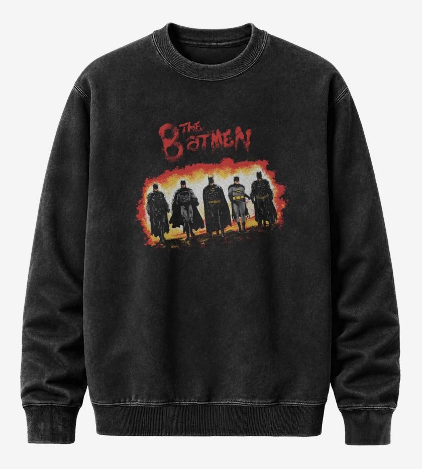Poleron Polo Acid Wash Negro de The Batmen
