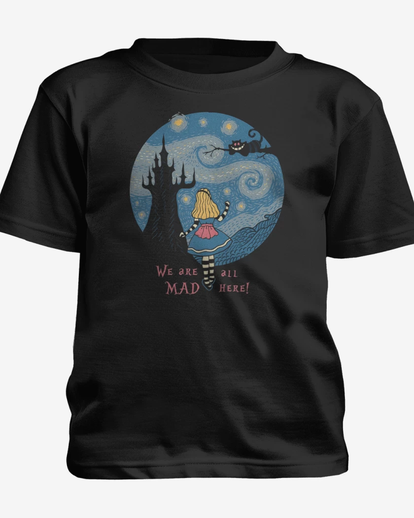 Polera de niño Negro de We Are All Mad Here!