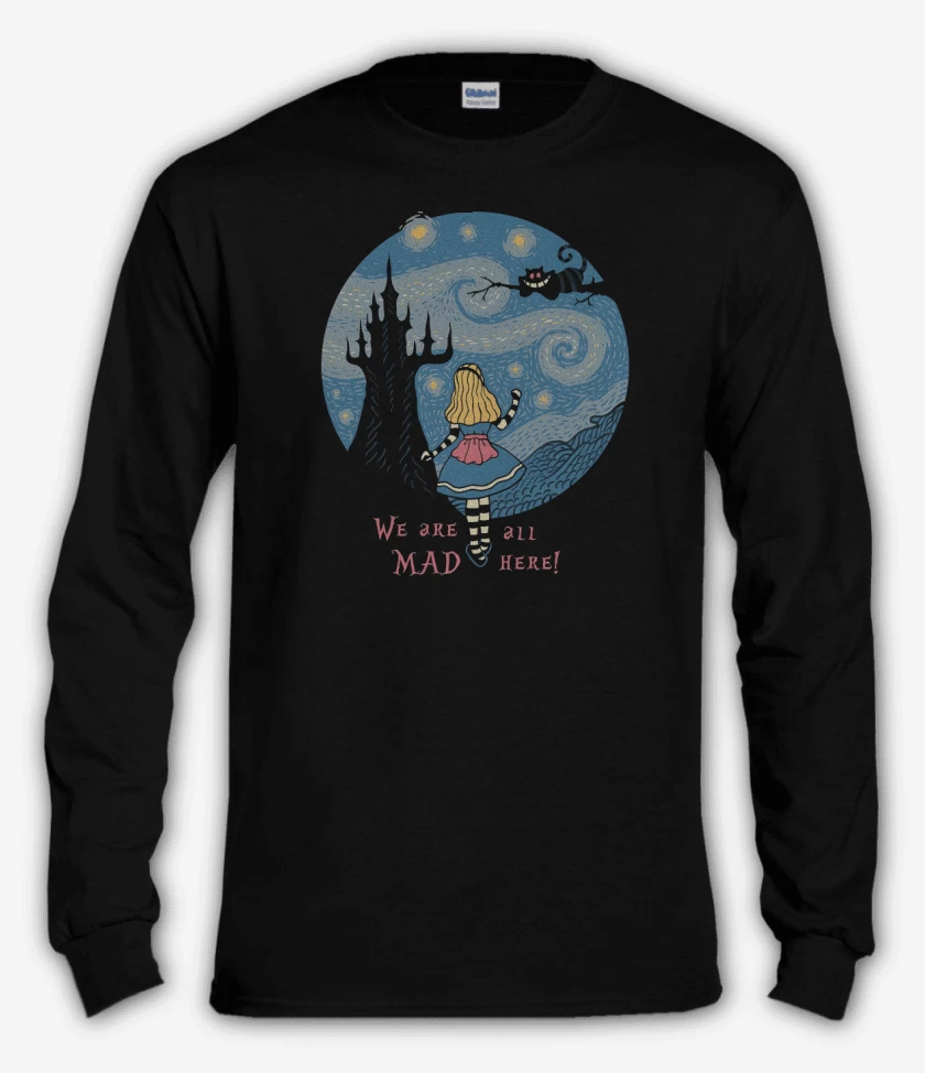 Polera manga larga We Are All Mad Here!
