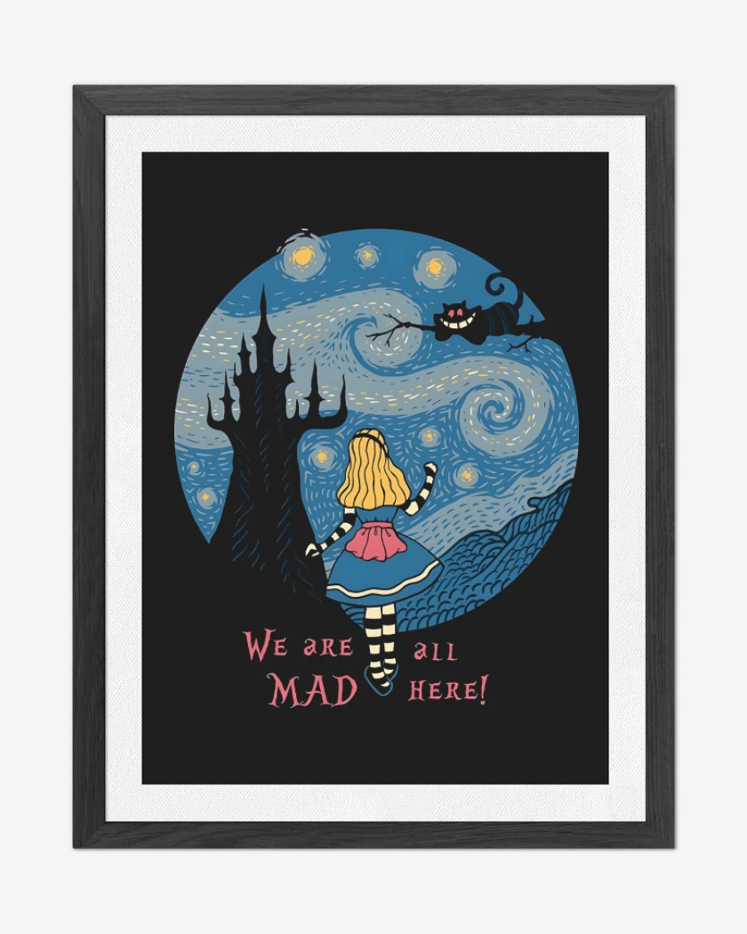 Cuadro decorativo Negro de We Are All Mad Here!