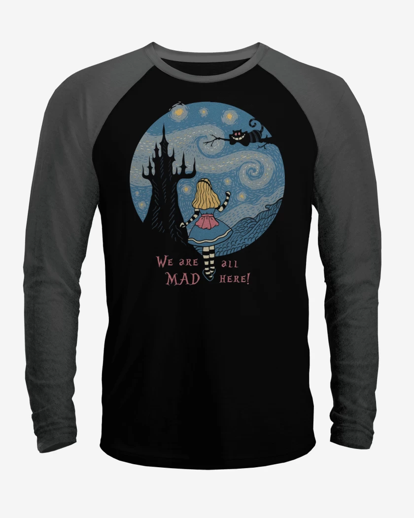Polera Raglan We Are All Mad Here!
