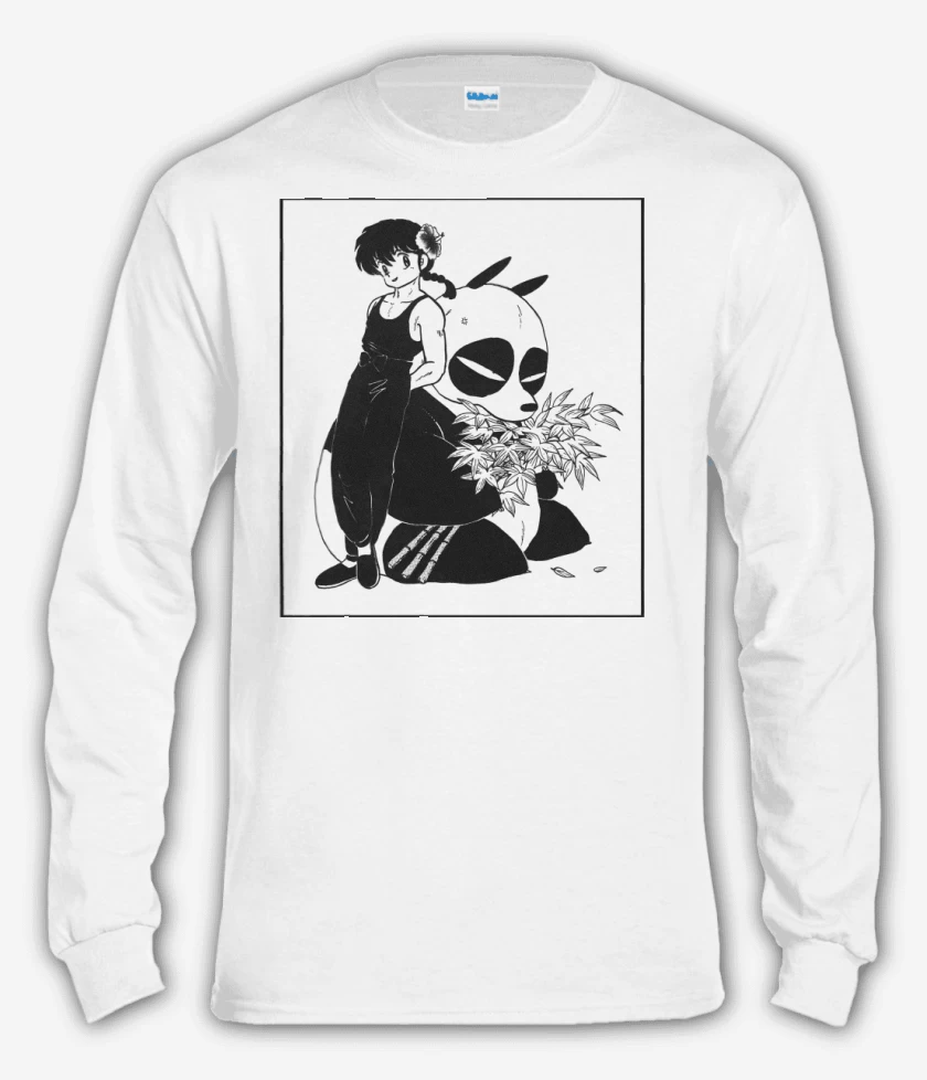 Polera manga larga Blanco de Genma Saotome & Ranma