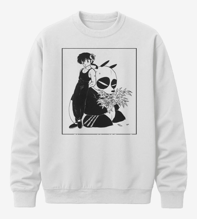 Poleron polo Blanco de Genma Saotome & Ranma