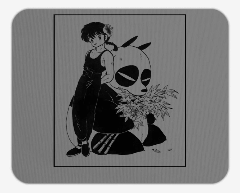 Mousepad Gris Melange de Genma Saotome & Ranma