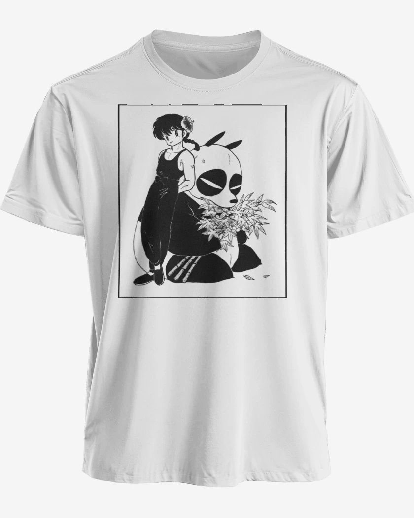 Polera premium Blanco de Genma Saotome & Ranma