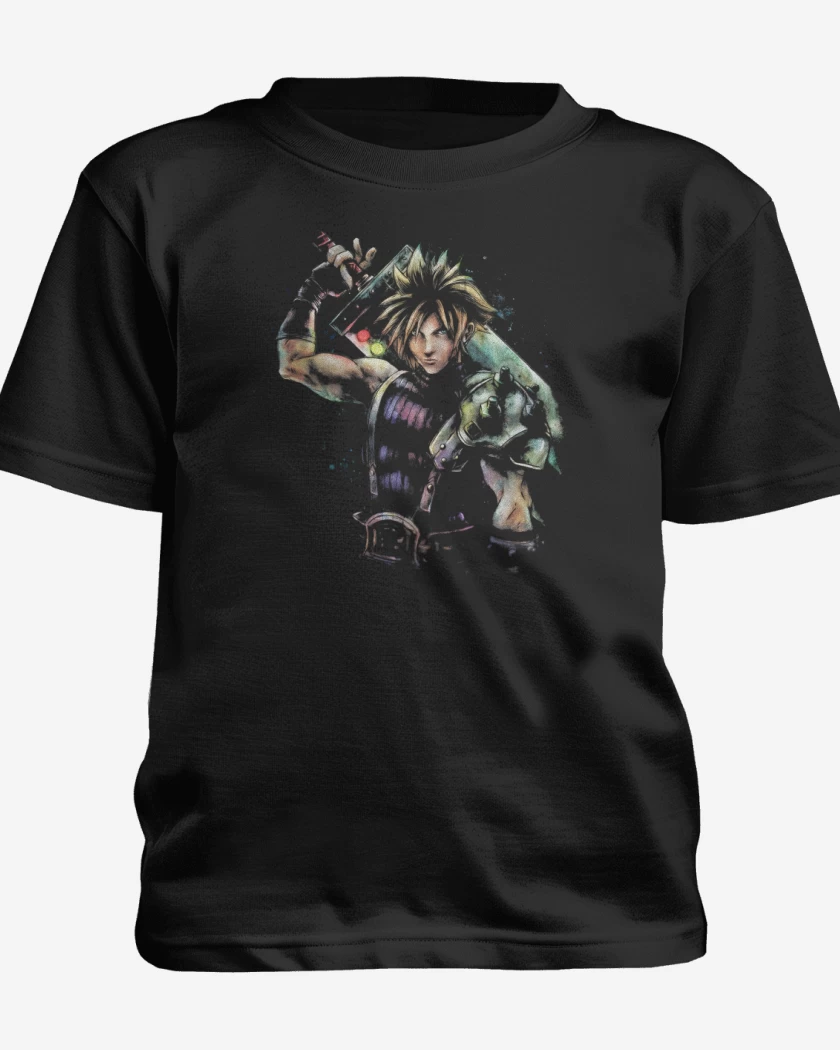 Polera de niño Negro de Cloud Strife