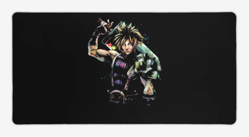 Mouse pad Gamer Negro de Cloud Strife