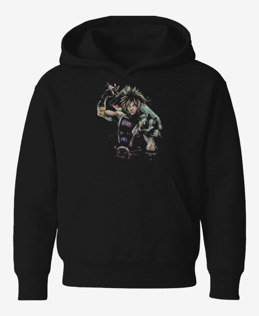 Poleron de niño Negro de Cloud Strife