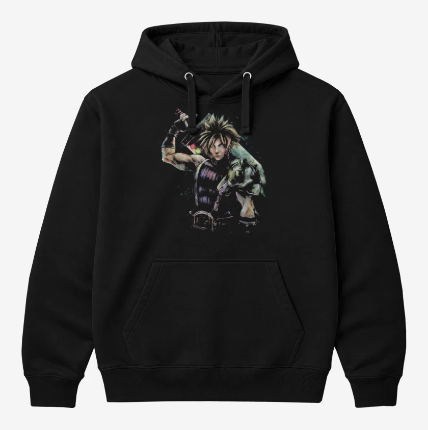Polerón Canguro Negro de Cloud Strife