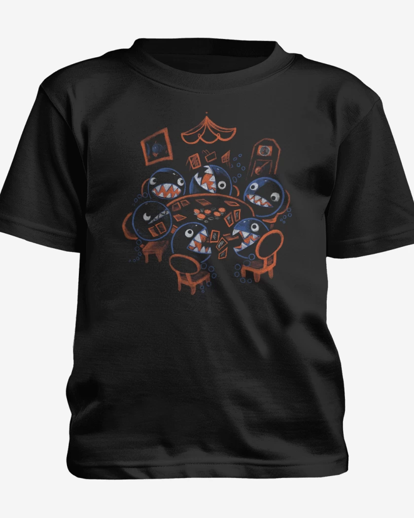 Polera de niño Negro de Poker de Chomps