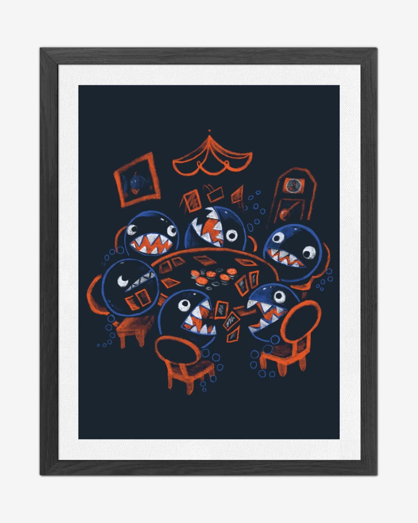 Cuadro decorativo Azul Marino de Poker de Chomps