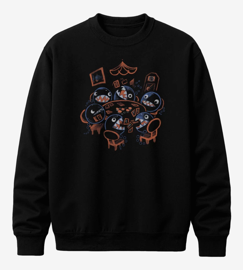 Poleron polo Negro de Poker de Chomps