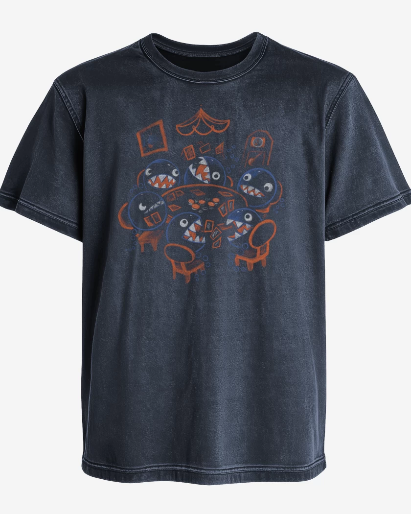 Polera desgastada Azul Marino de Poker de Chomps