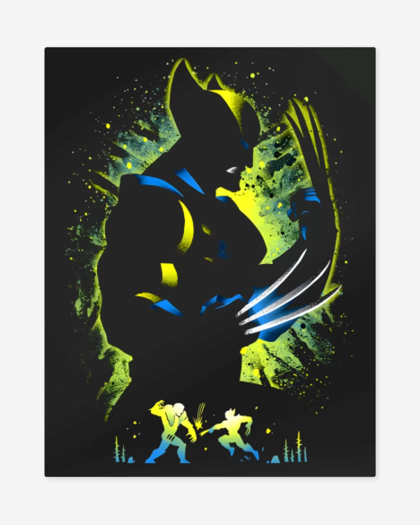 Print metalico Negro de Wolverine
