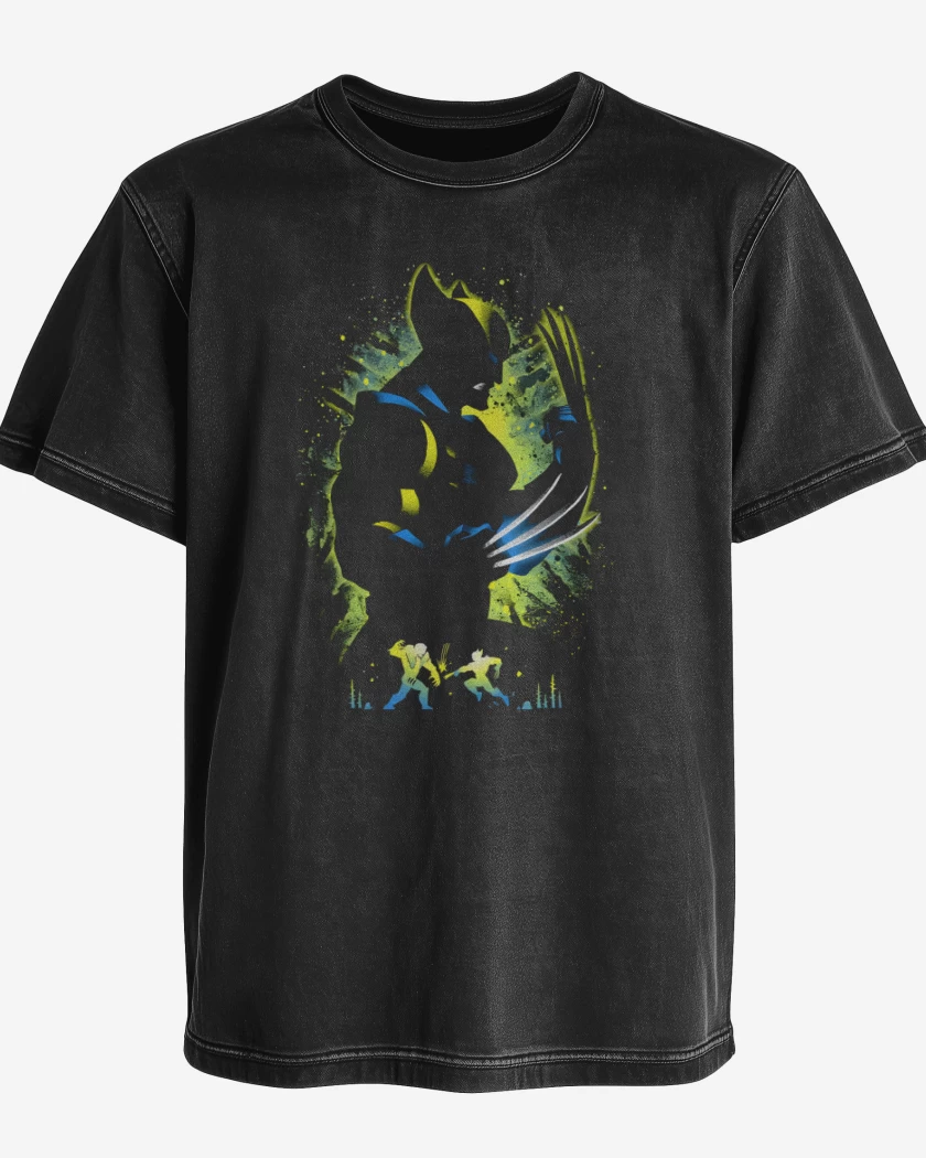 Polera desgastada Negro de Wolverine