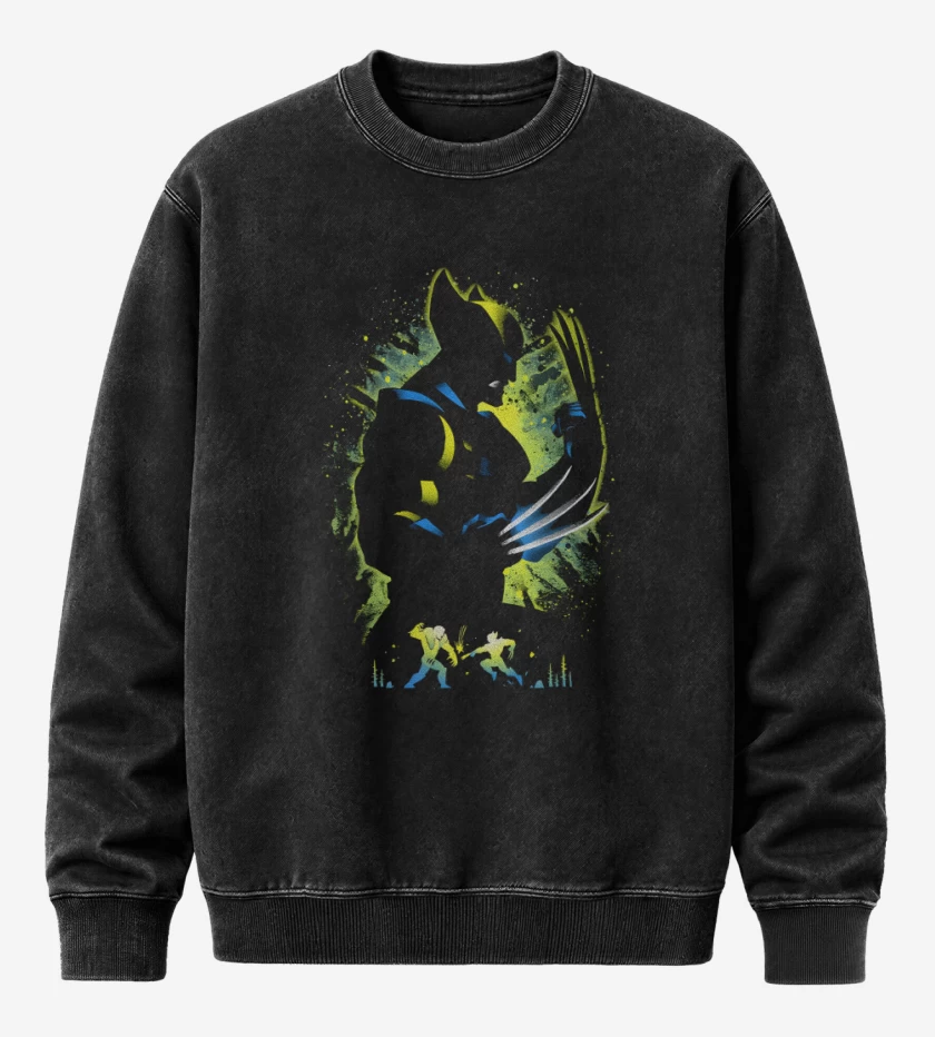 Poleron Polo Acid Wash Negro de Wolverine